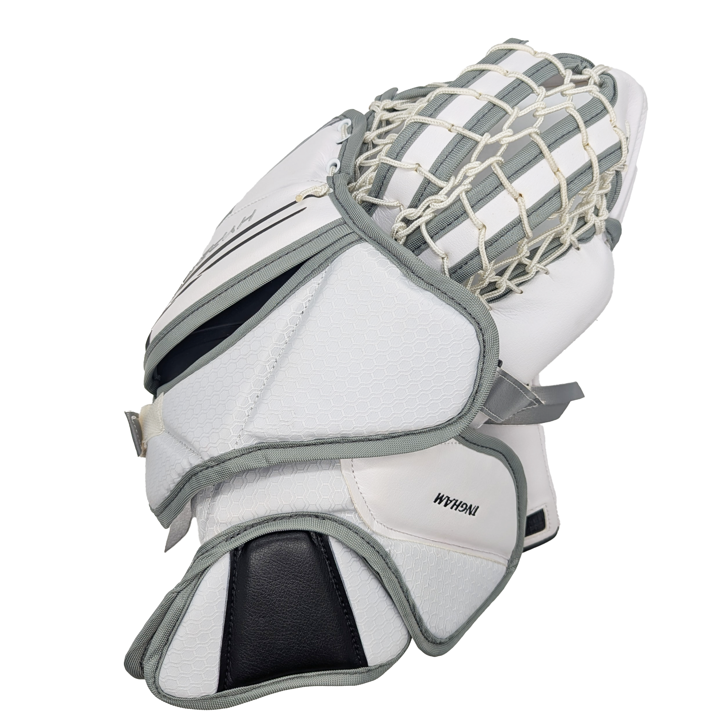 Bauer Vapor Hyperlite - AHL Pro Stock Goalie Trapper (Blanc/Noir/Argent)